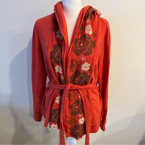Anthropologie embroidered cardigan